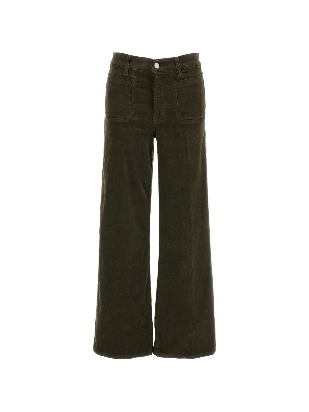 FRAME corduroy-texture palazzo pants - Verde