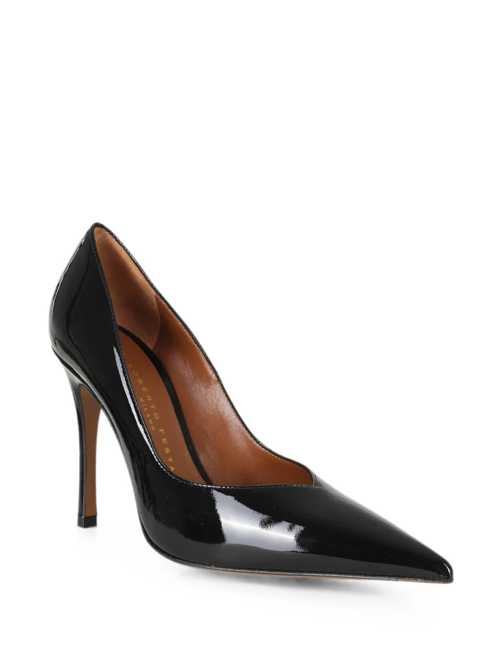 Roberto Festa Diletta lakleren pumps Zwart