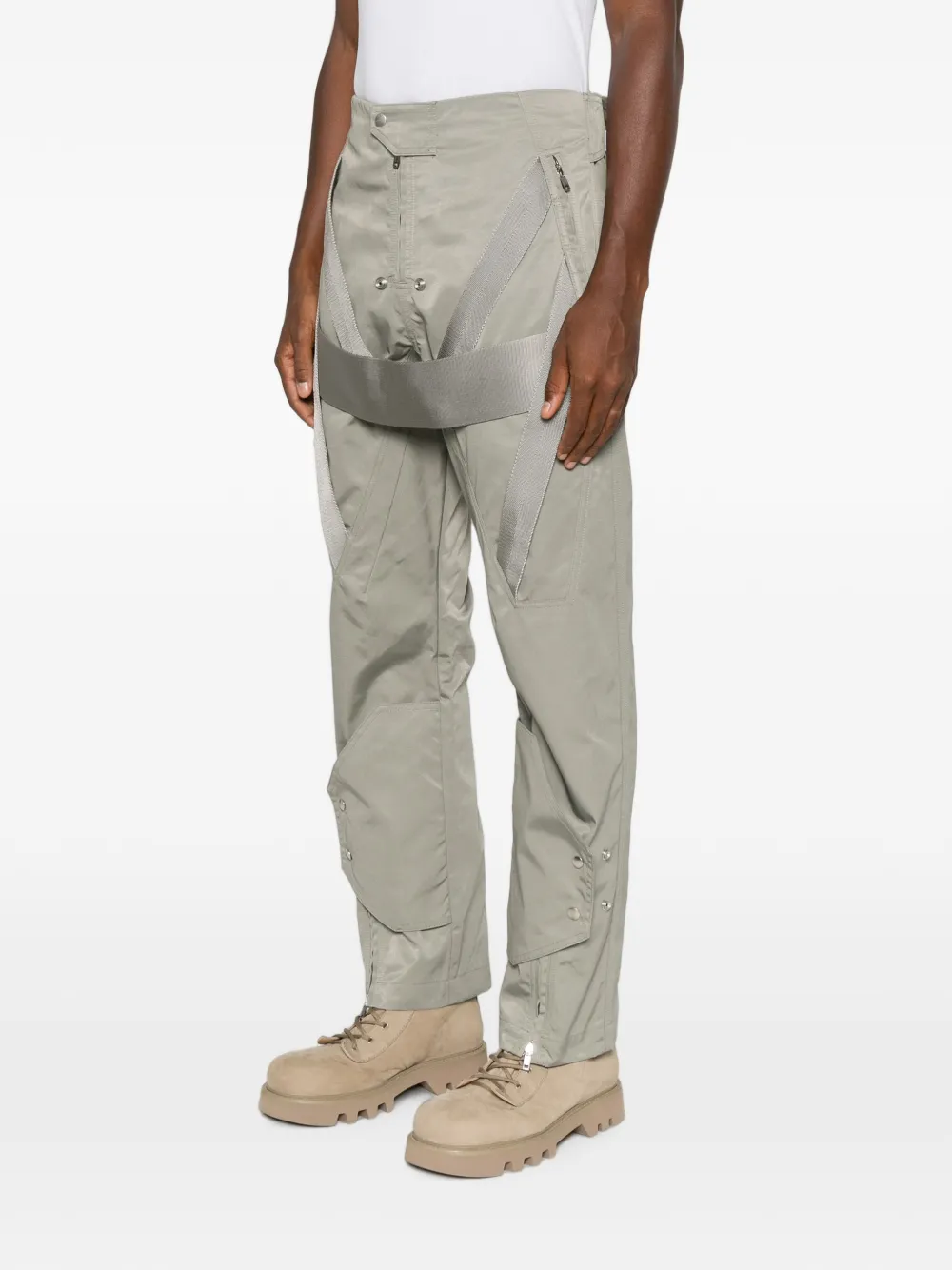 Rick Owens Broek met manchetten met rits en bandje Grijs