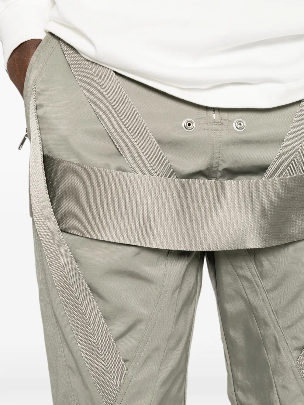 Rick Owens Broek met manchetten met rits en bandje Grijs