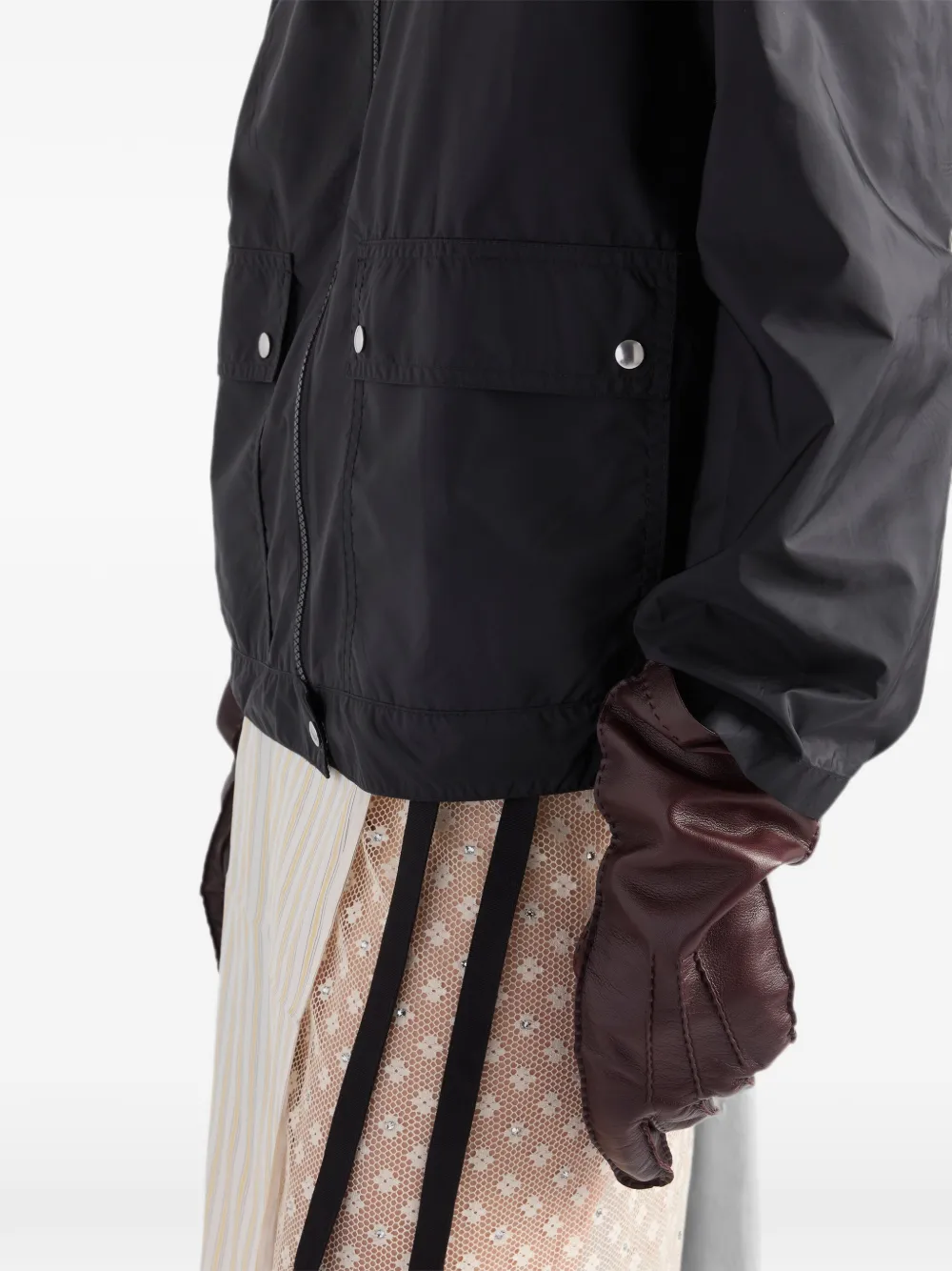 Prada Lichtgewicht Re-Nylon jack Zwart