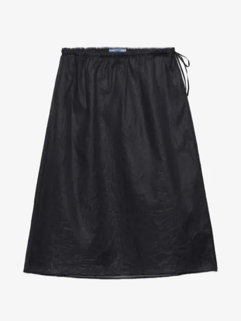 Prada jupe mi-longue en organdi de coton