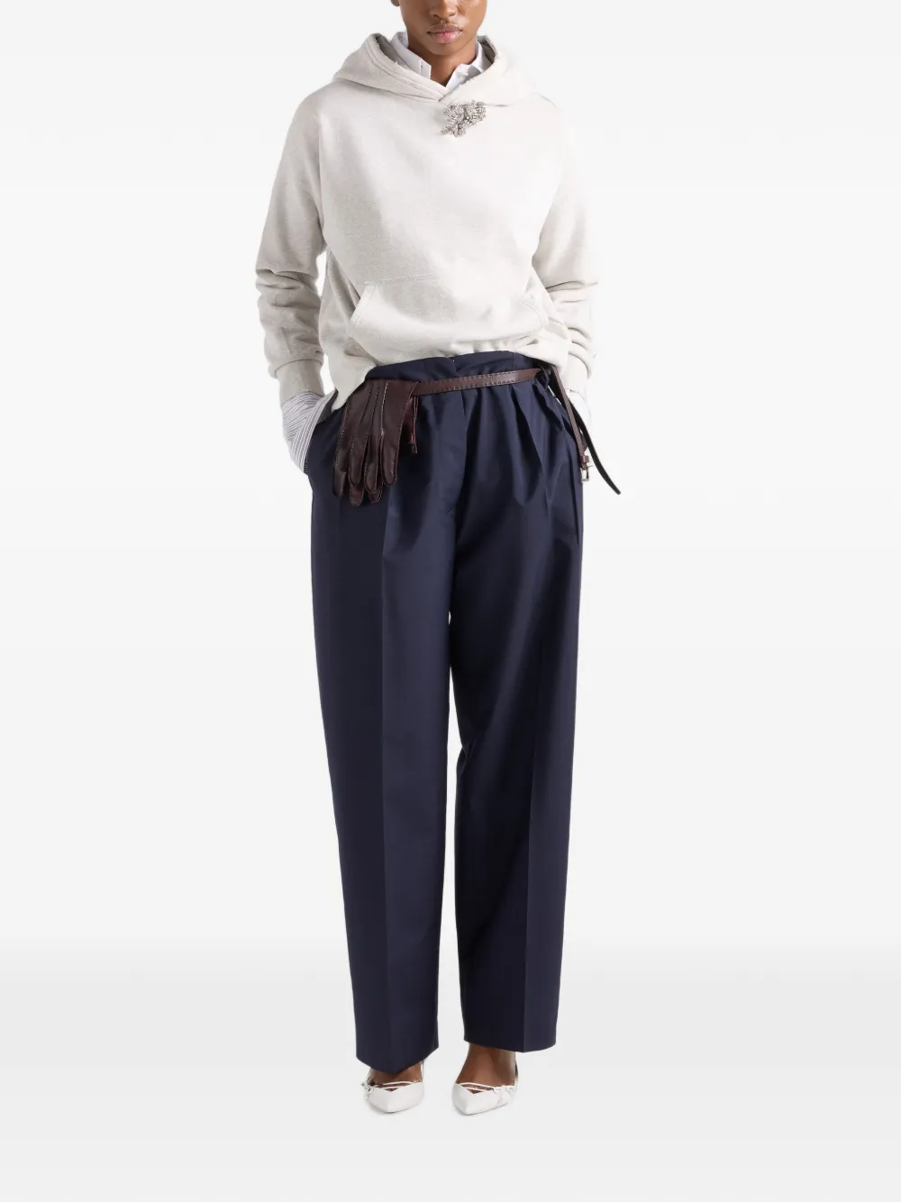 Prada Mohair broek Blauw