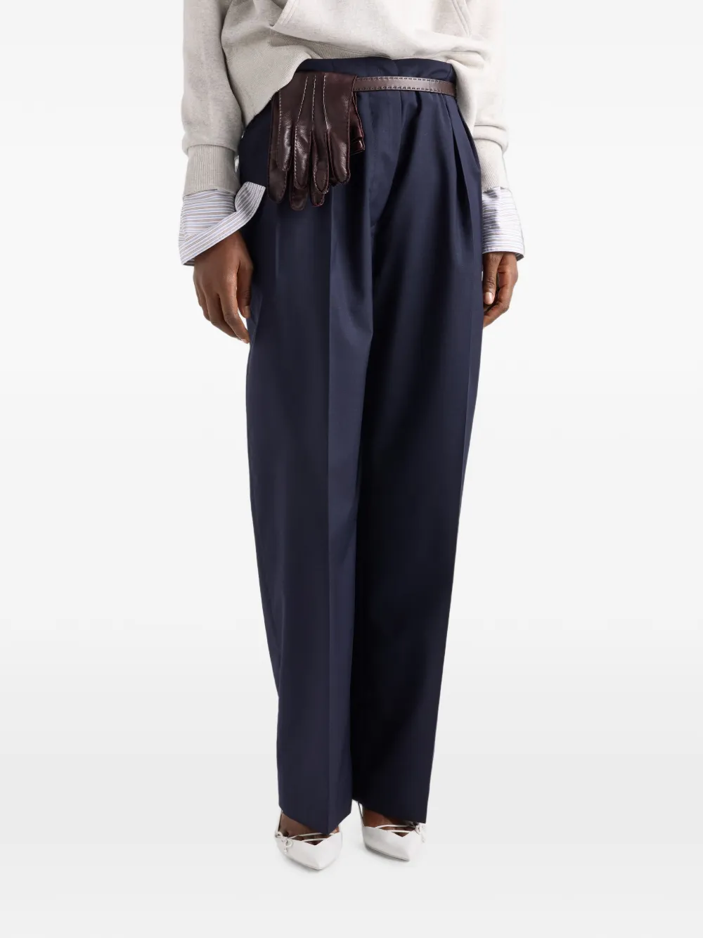 Prada Mohair broek Blauw