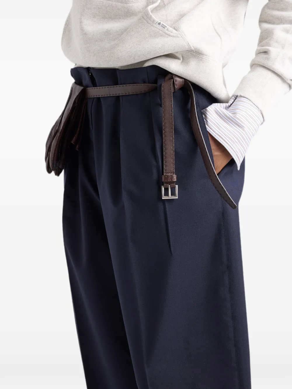Prada Mohair broek Blauw