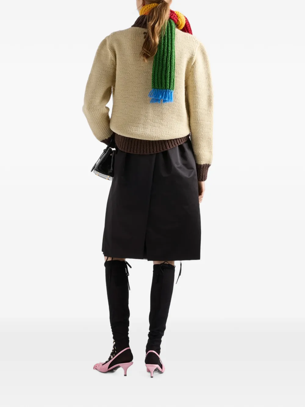 Prada Wollen vest met rits Beige