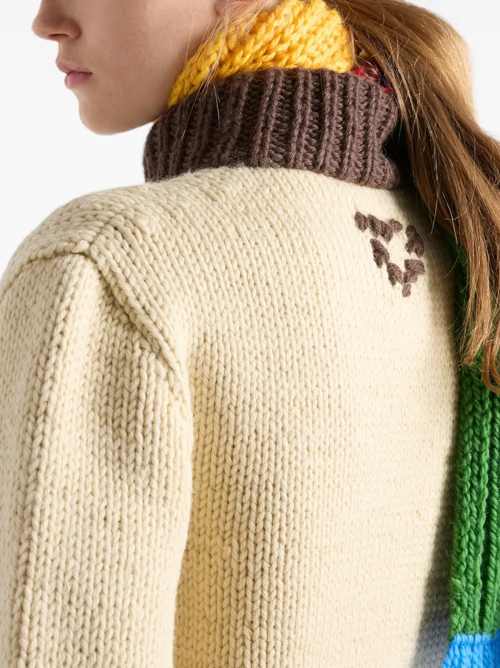 Prada Wollen vest met rits Beige