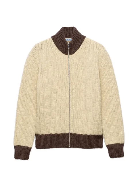 Prada wool zipper cardigan