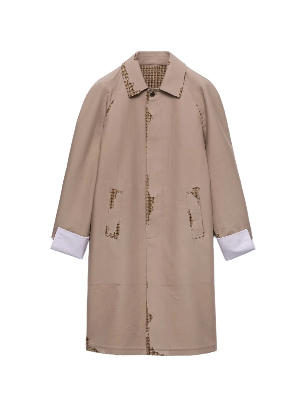 Prada Cappotto in popeline con effetto devoré - Toni neutri