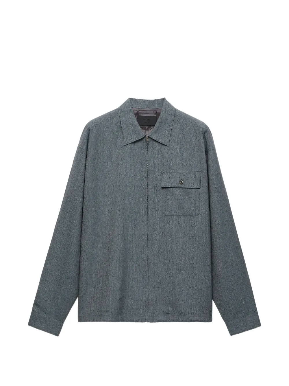 Prada wool zipper shirt - Blue