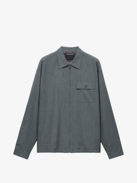 Prada wool zipper shirt
