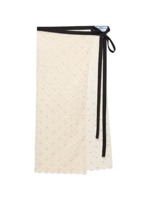 Prada embroidered lace apron