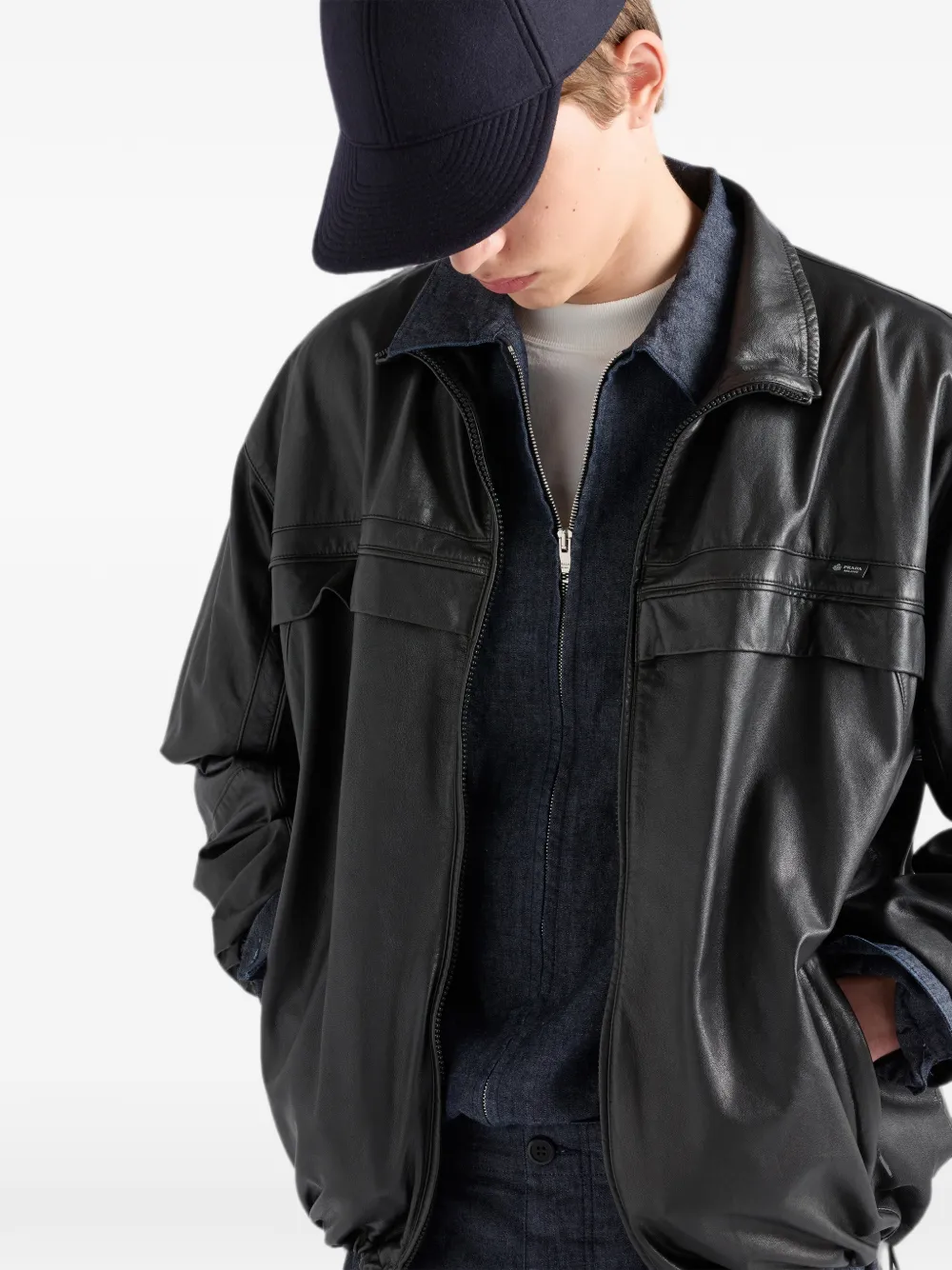 Prada Jack van nappa leer Zwart
