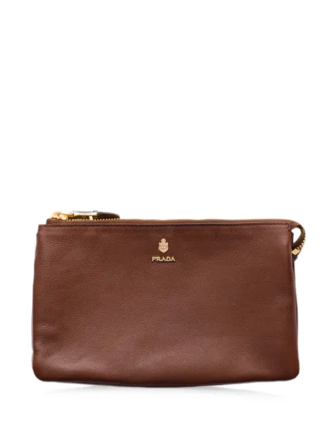 Prada leather zipper pouch