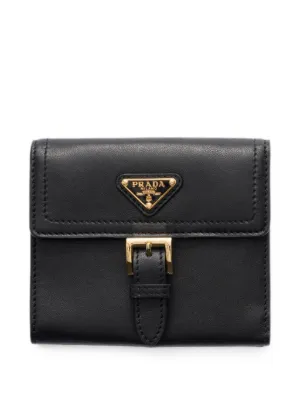 Prada テクスチャードレザー 財布 S | ブラック | FARFETCH JP