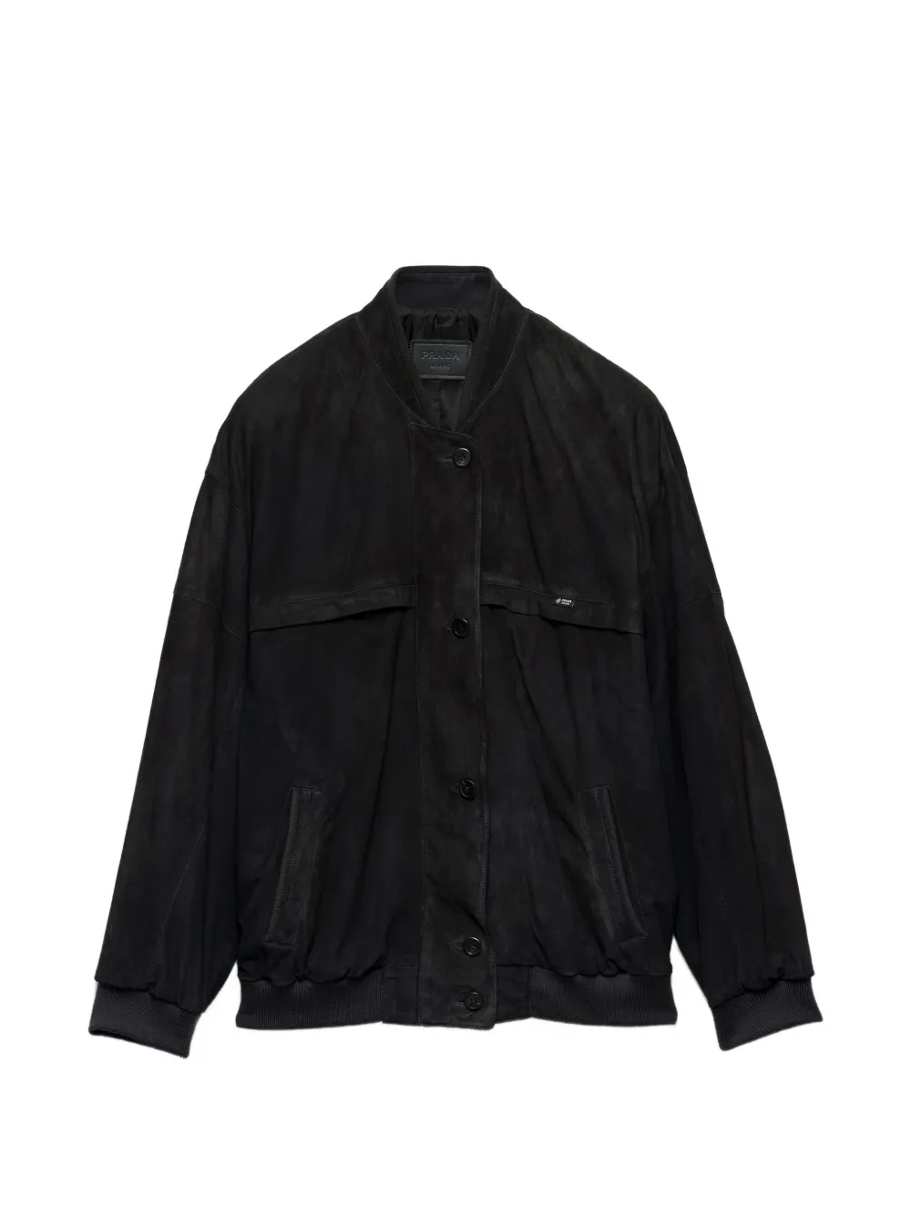 Prada 스웨이드 블루종 재킷 In Black