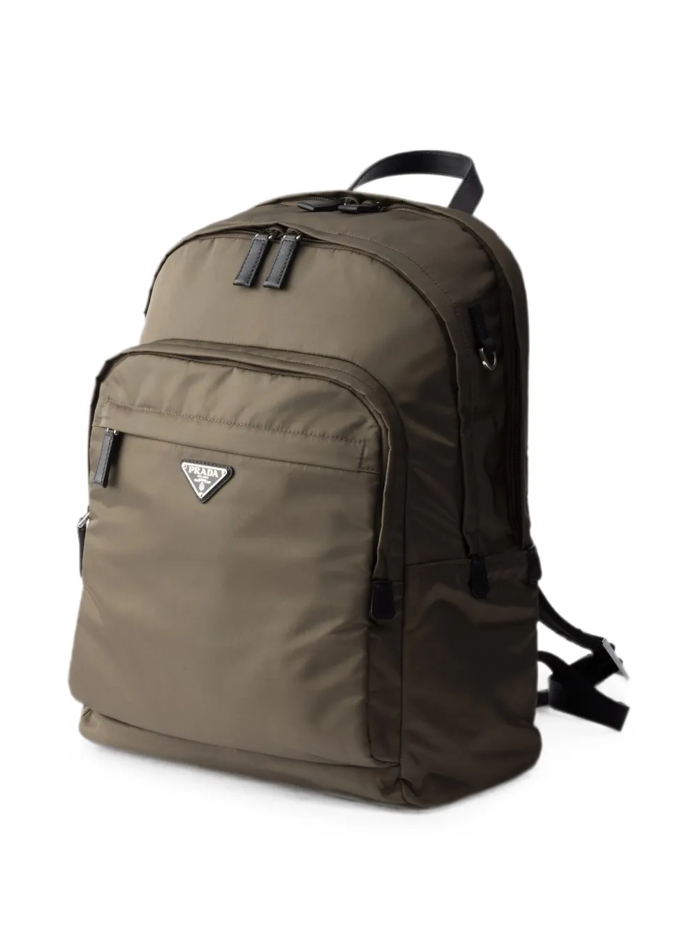 Prada Re-Nylon en Saffiano leren rugzak Grijs