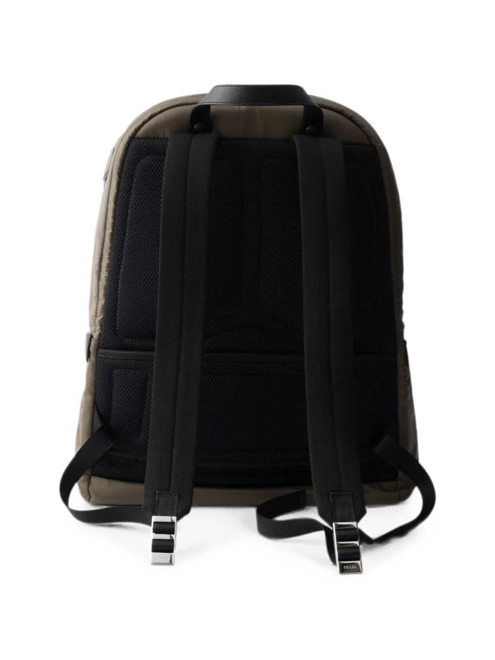 Prada Re-Nylon en Saffiano leren rugzak Grijs