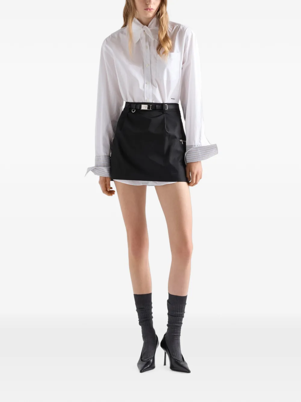 Prada Rok met ritszak Zwart