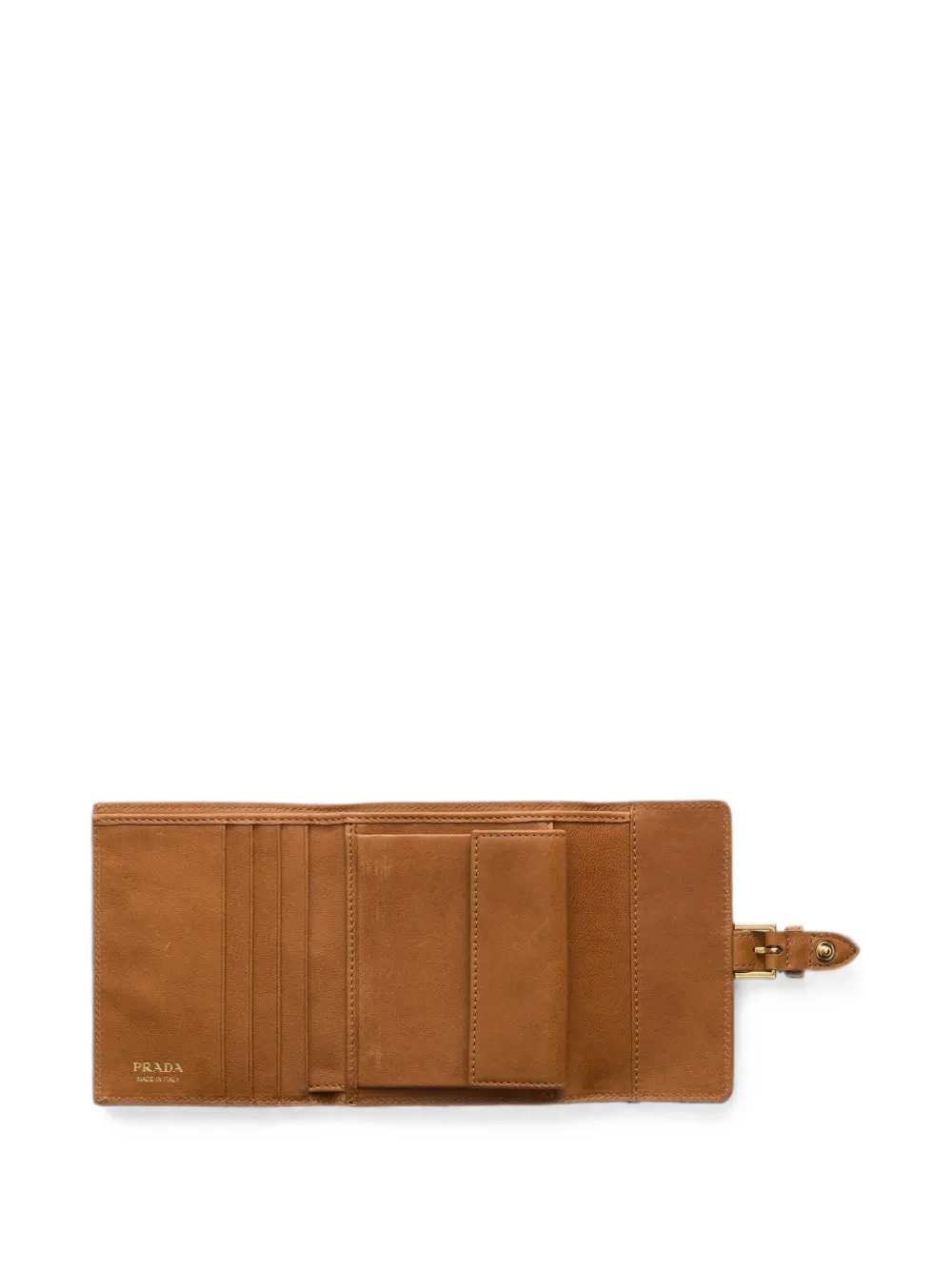 Prada Portemonnee van nappa leer Bruin