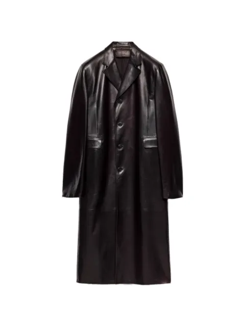 Prada nappa leather coat