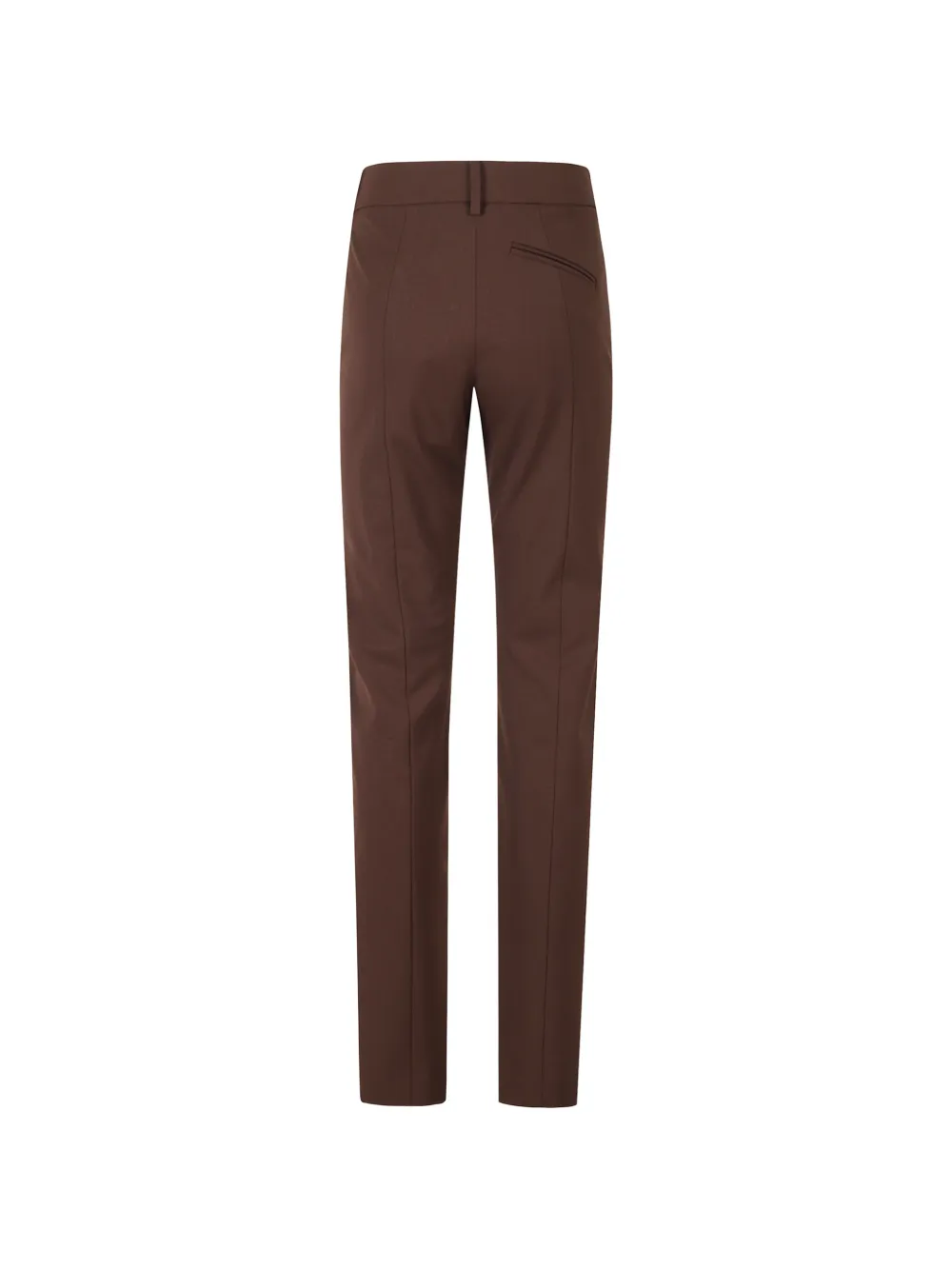 Federica Tosi Slim-fit broek met riemlussen Bruin