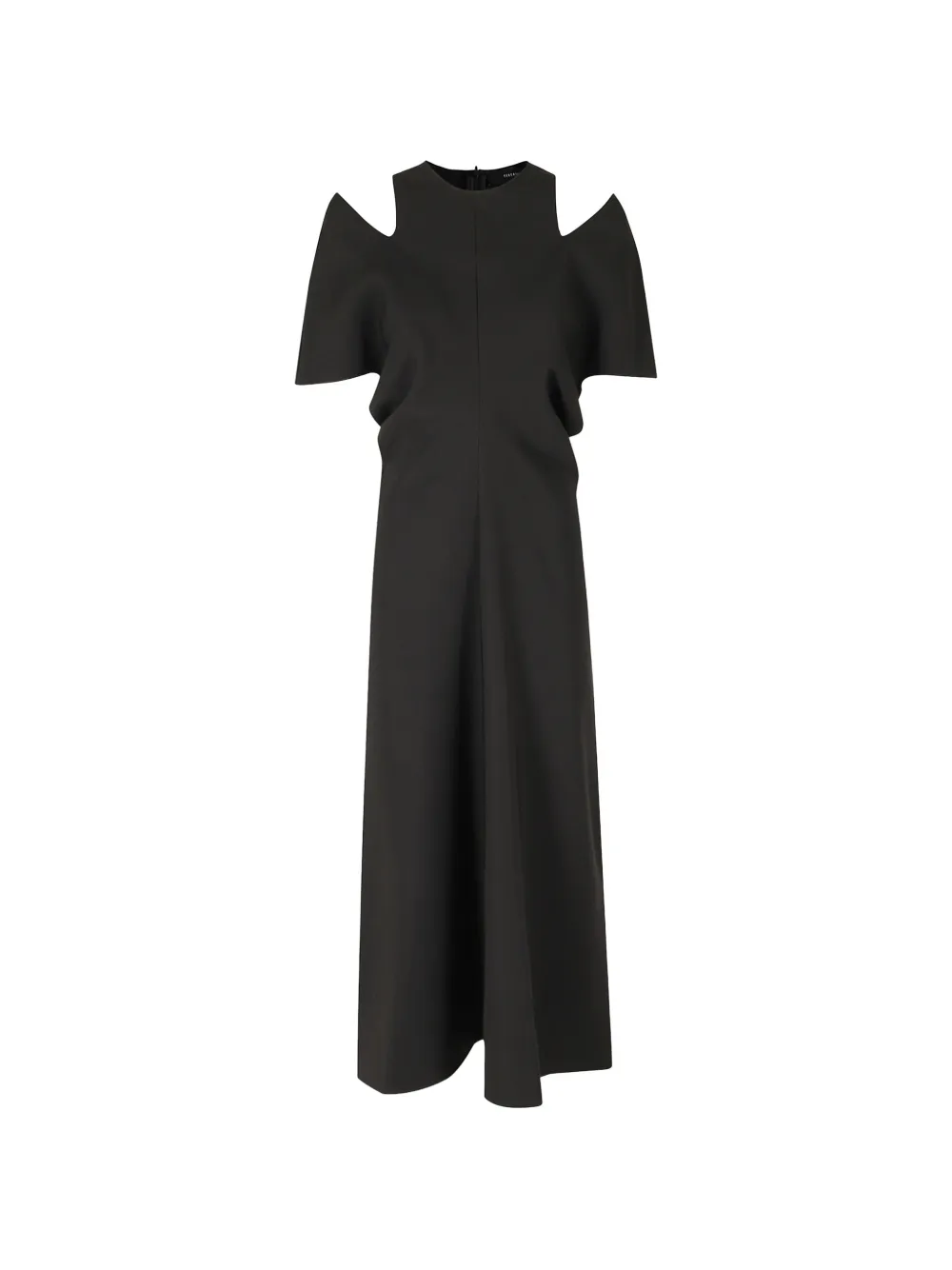Federica Tosi cold-shoulder flared midi dress - Nero