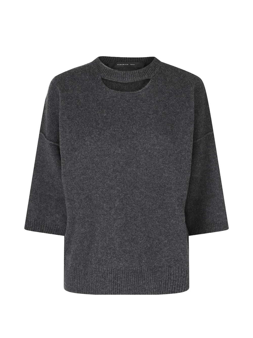 Federica Tosi cut-out drop-shoulder sweater - Grau