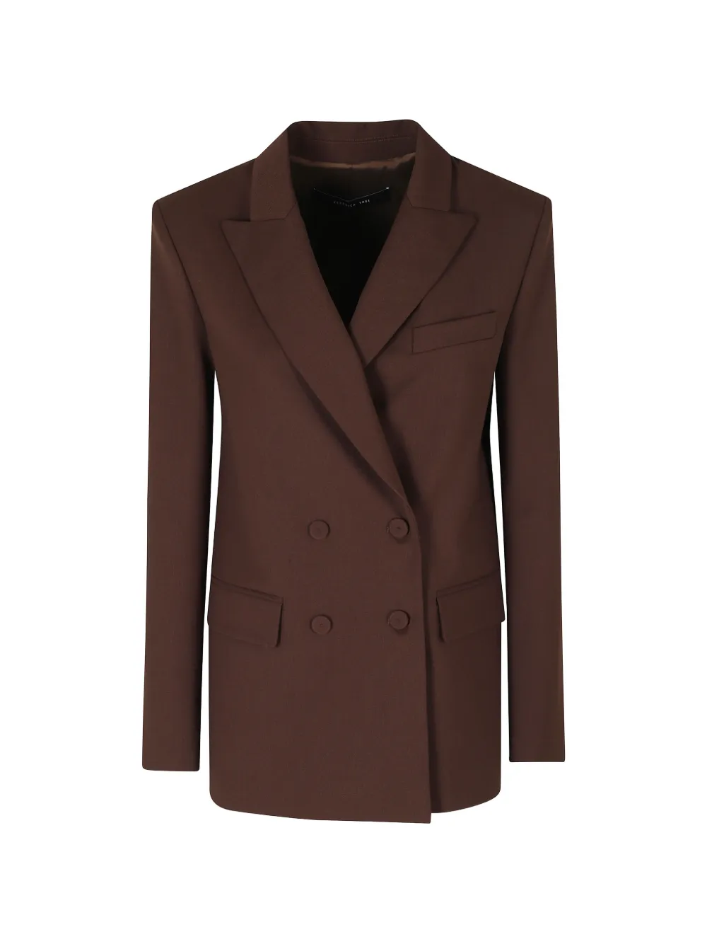 Federica Tosi double-breasted peaked-lapel blazer - Braun