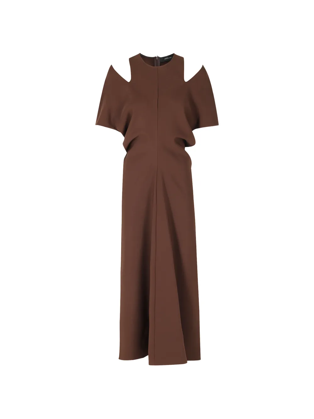 Federica Tosi cold-shoulder flared midi dress - Braun
