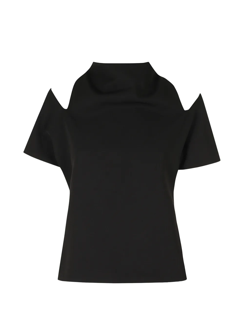Federica Tosi cut-out short-sleeve blouse - Nero