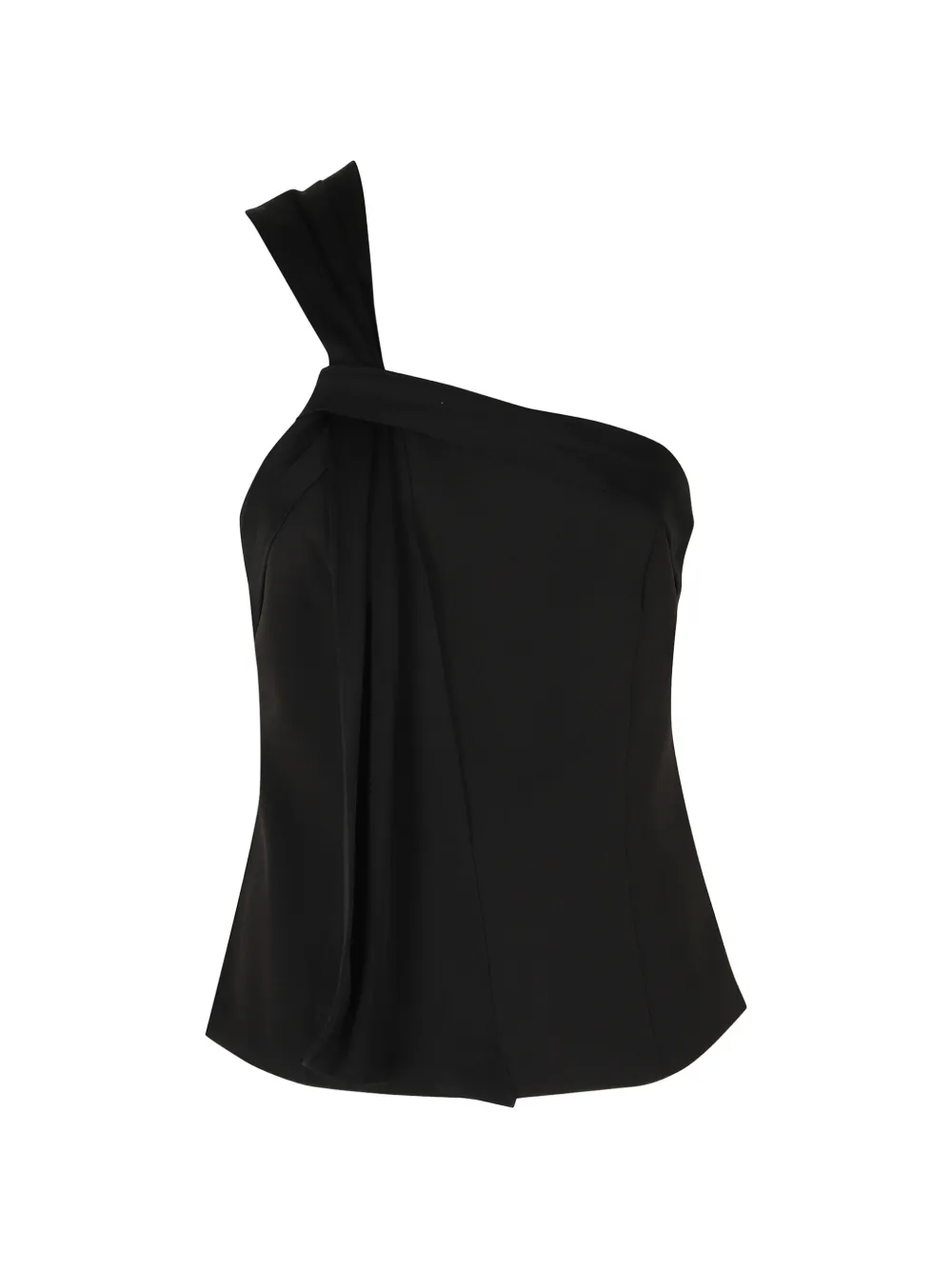 Federica Tosi one-shoulder draped top - Nero