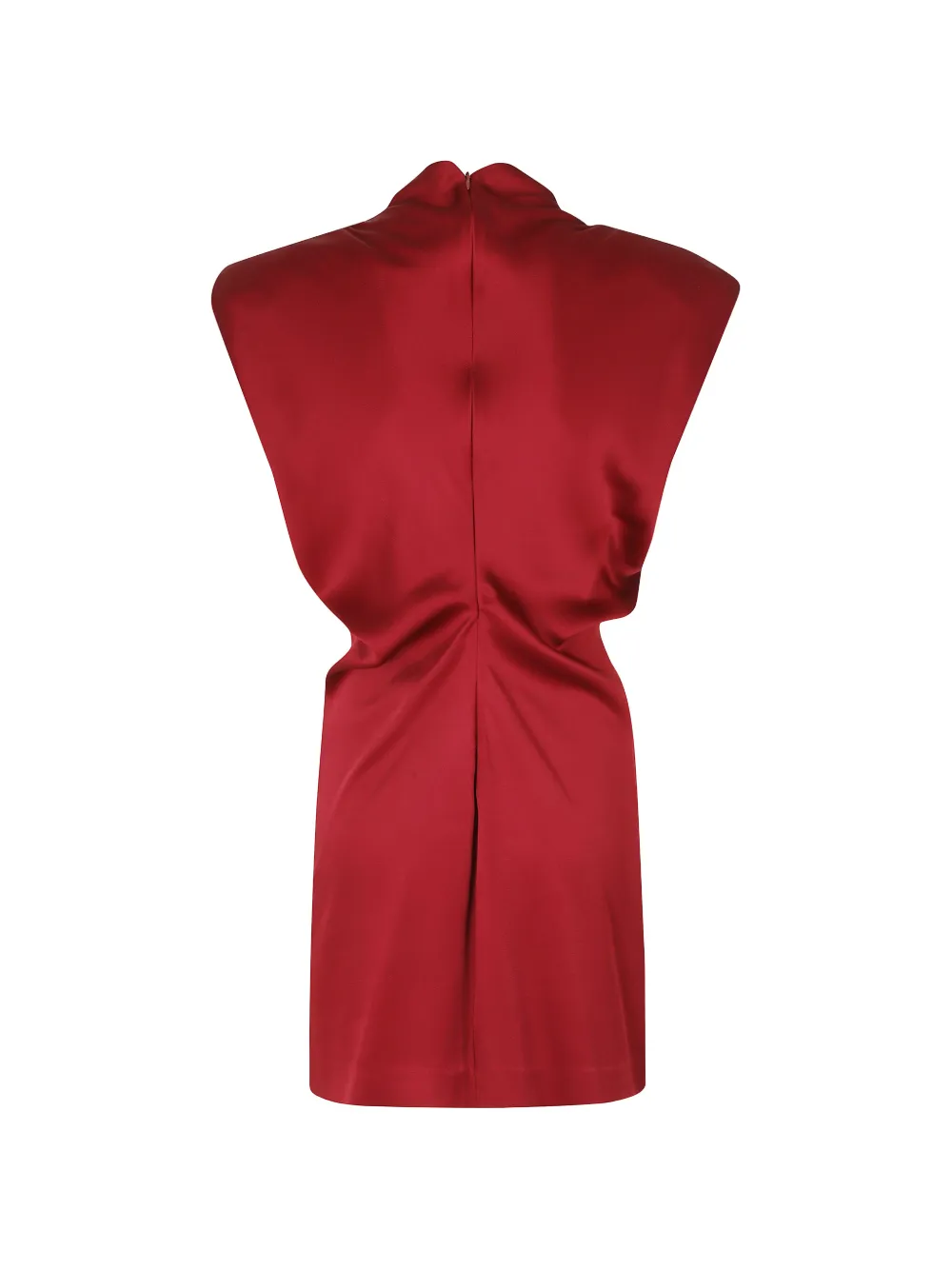 Federica Tosi Gewatteerde midi-jurk met gesmockt detail Rood