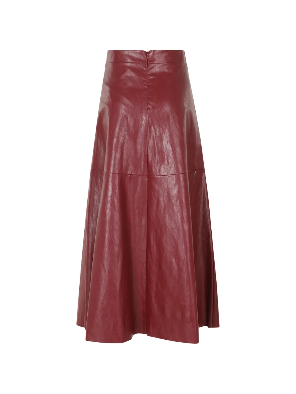 Federica Tosi Flared rok met gekreukte afwerking Rood
