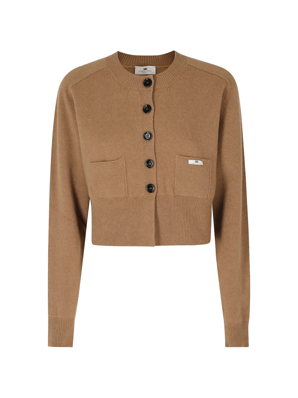 Elisabetta Franchi cropped button-up cardigan - Nude