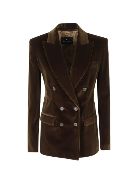 ETRO double-breasted velvet blazer