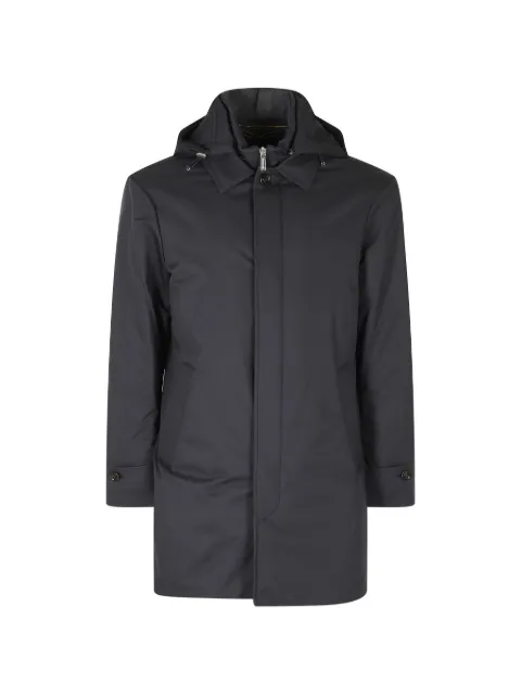 Moorer hooded single-breasted jacket