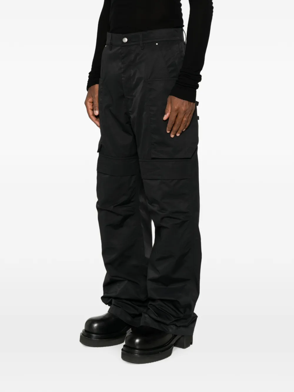Rick Owens Broek met cargo zak Zwart