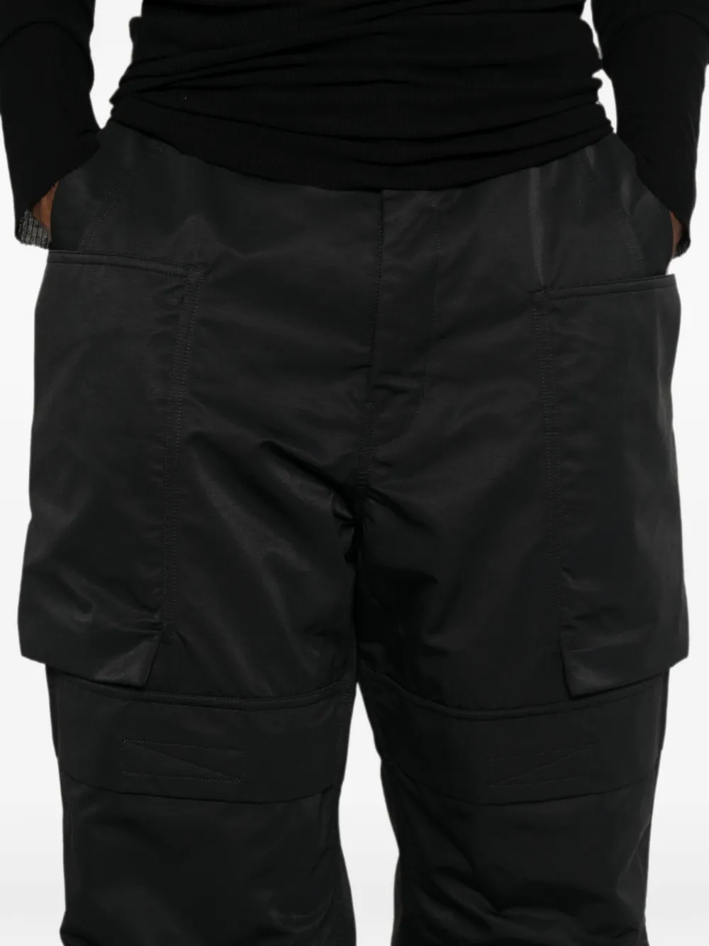 Rick Owens Broek met cargo zak Zwart