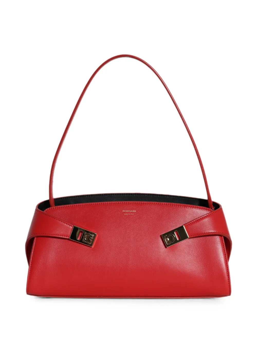 Ferragamo Hug Gancini-plaque east-west bag - Rot