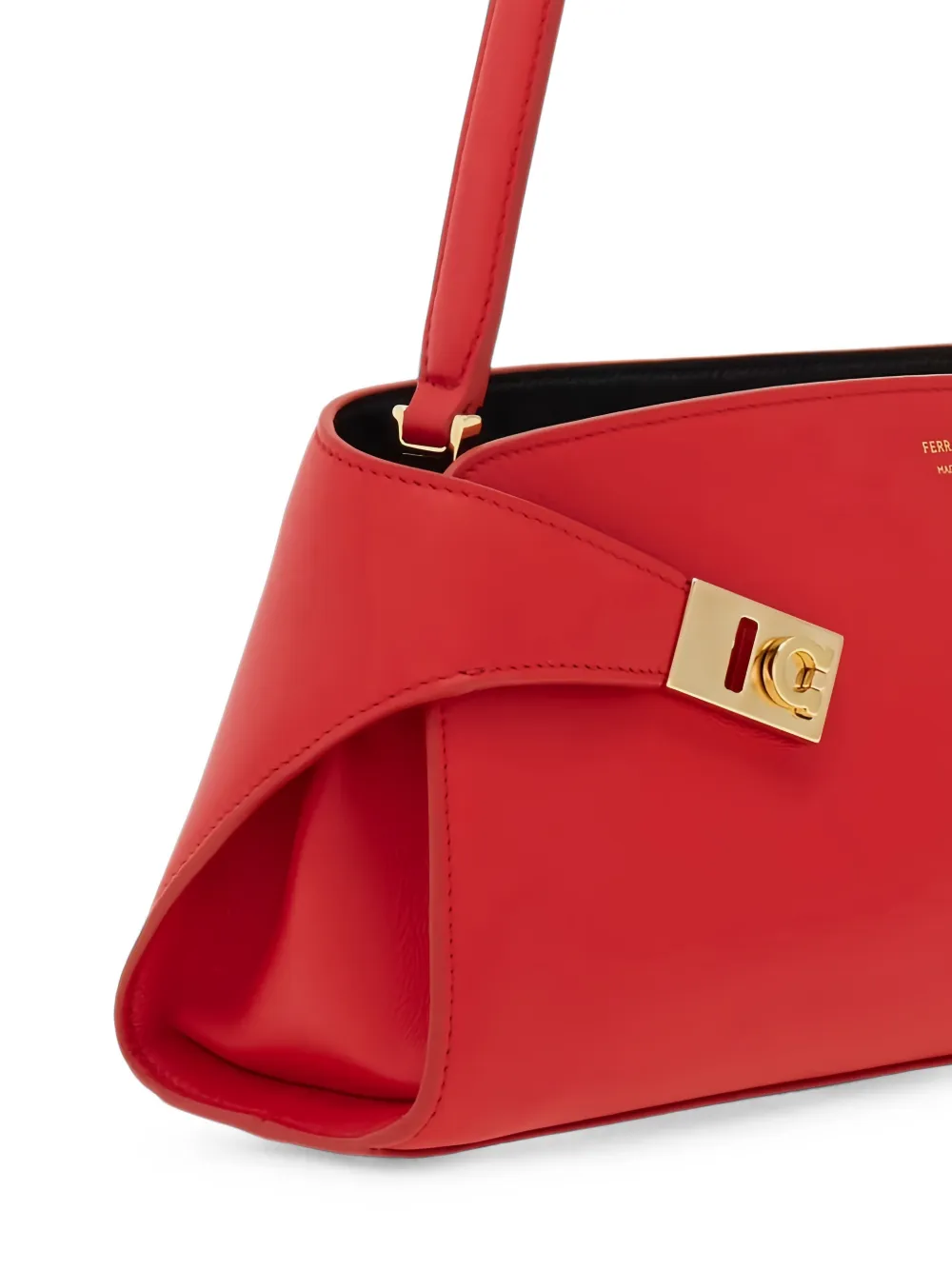 Ferragamo Hug tas met Gancini-plakkaat Rood