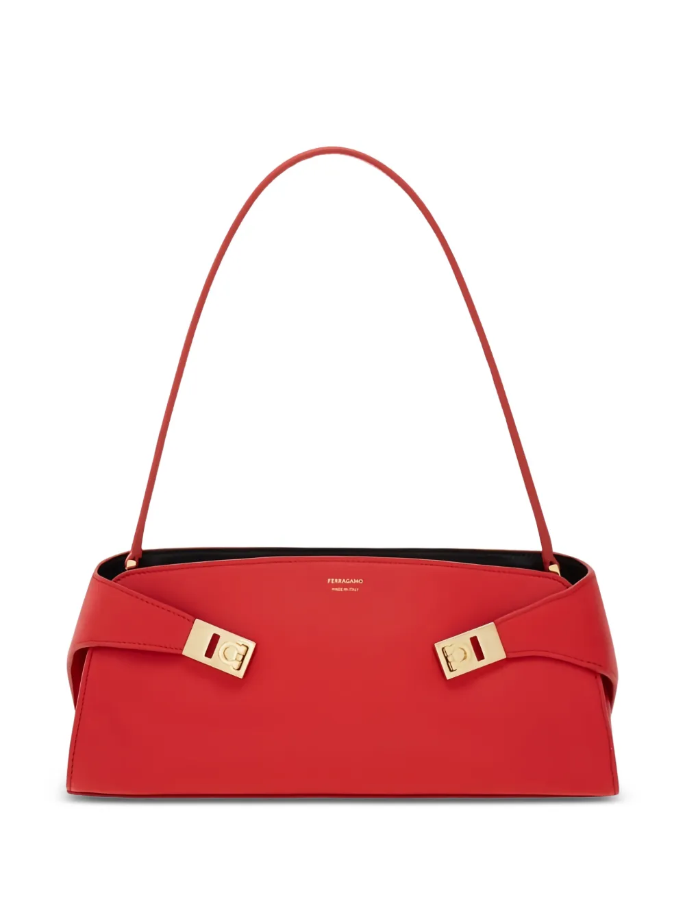Ferragamo Hug Gancini-plaque east-west bag - Rot