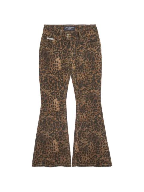 Juicy Couture animal-print flared jeans