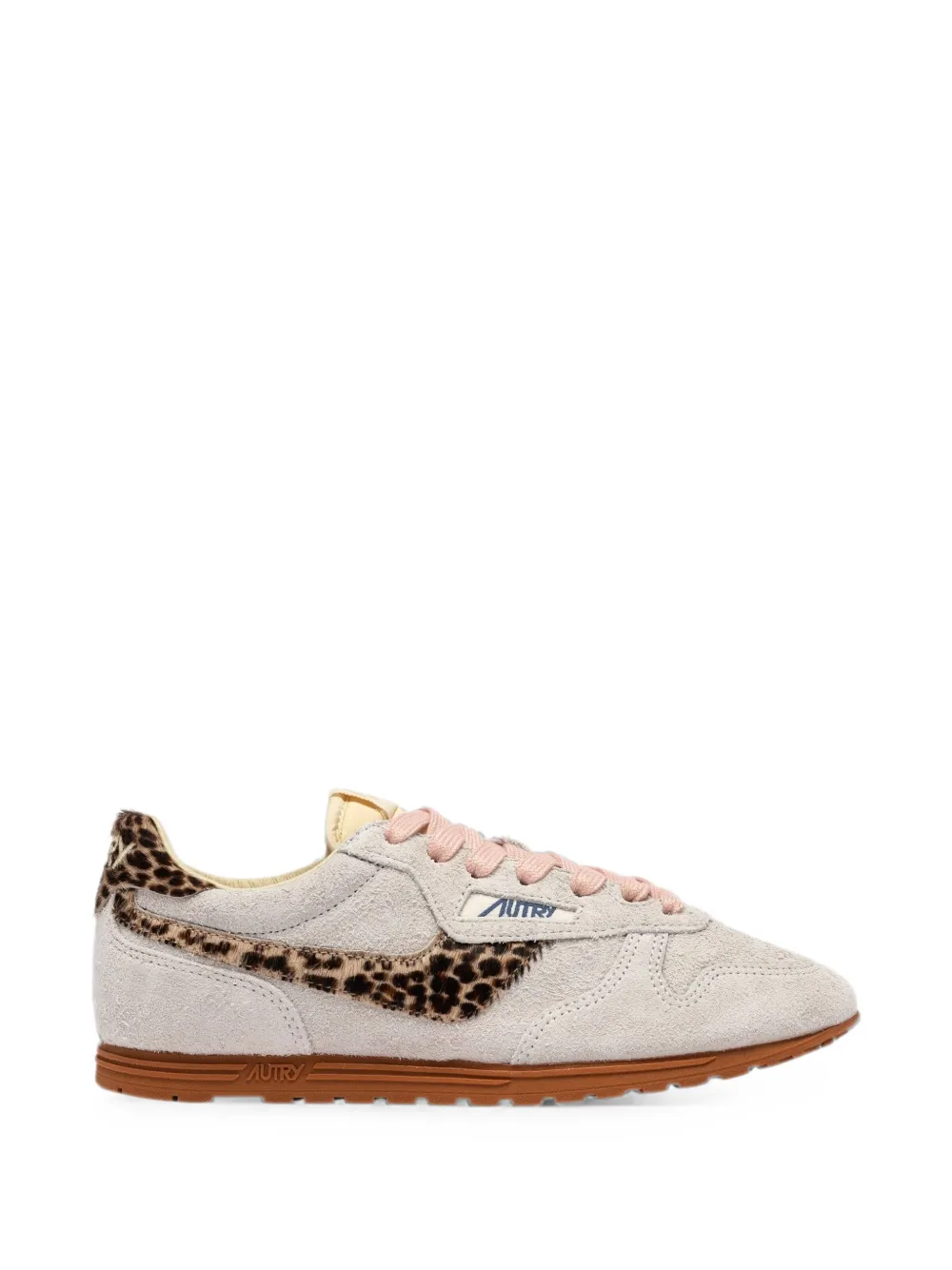 Autry Reelwind Low leopard-print suede sneakers Grijs