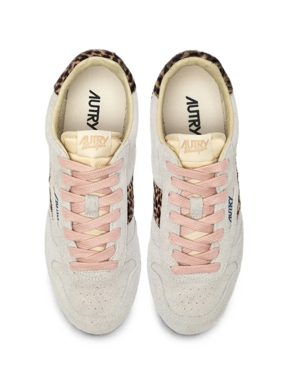 Autry Reelwind Low leopard-print suede sneakers Grijs