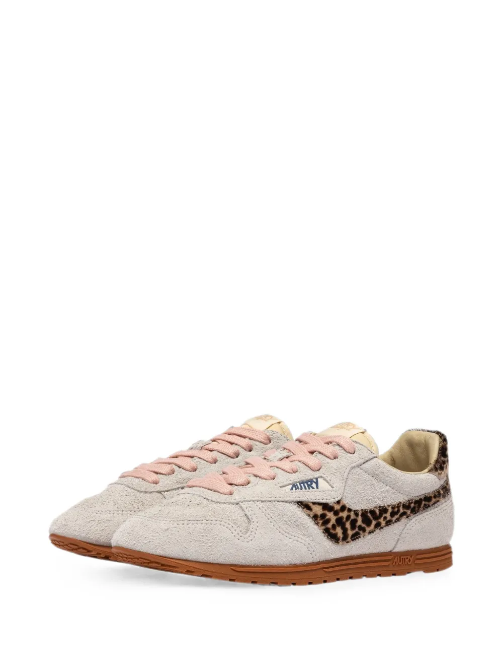 Autry Reelwind Low leopard-print suede sneakers Grijs