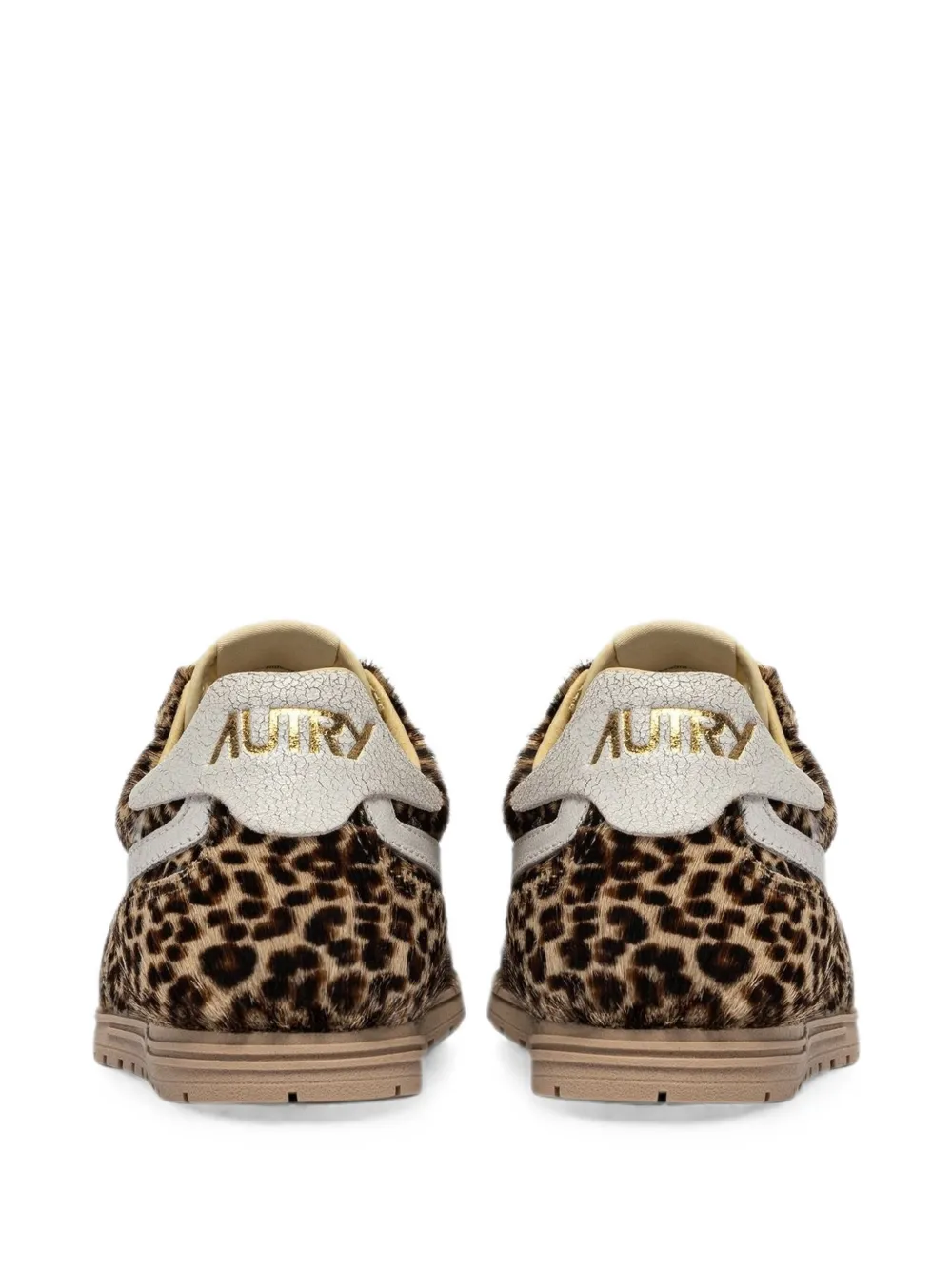 Autry Windspin Leopard-print pony-hair sneakers Bruin