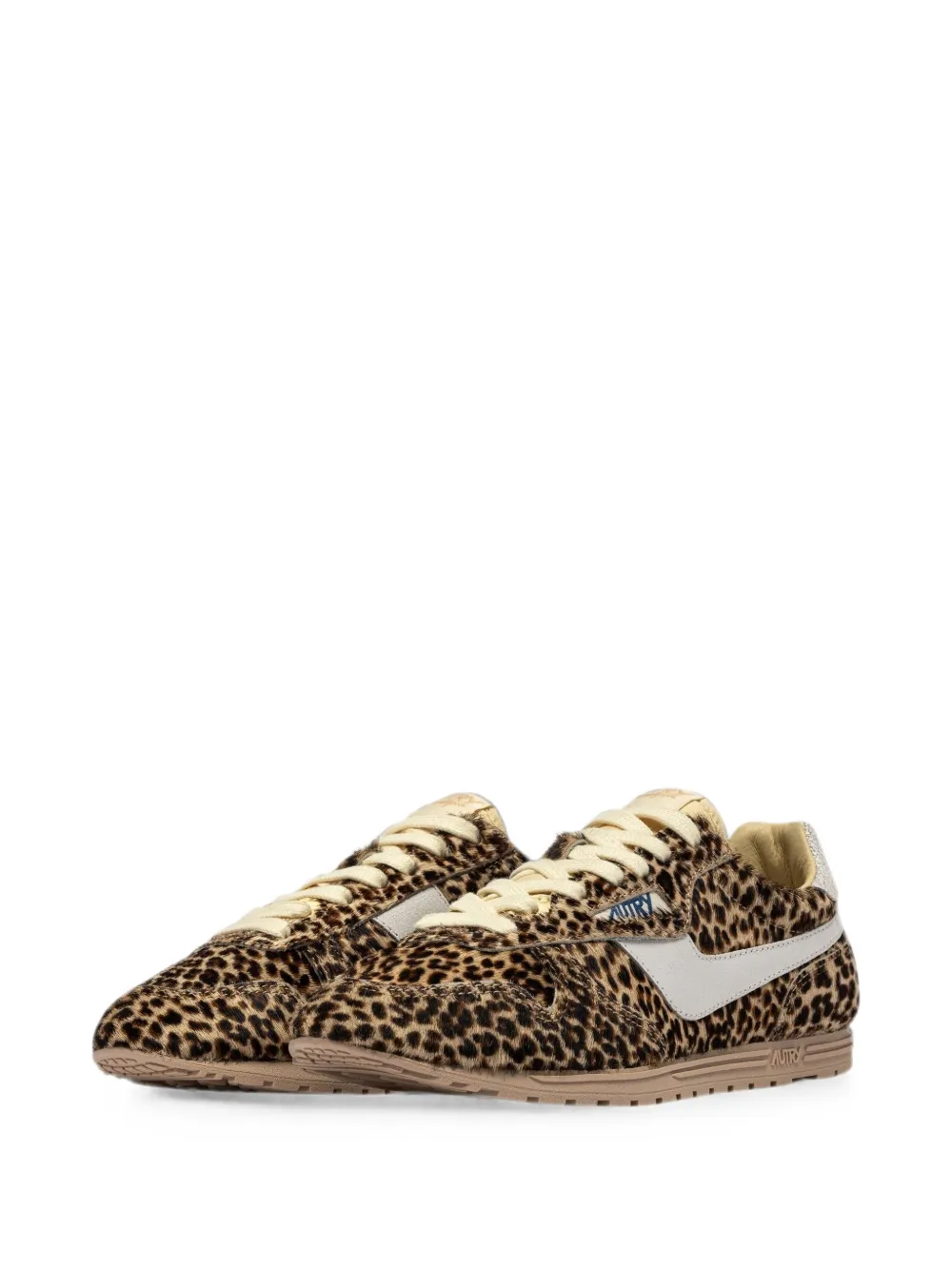 Autry Windspin Leopard-print pony-hair sneakers Bruin