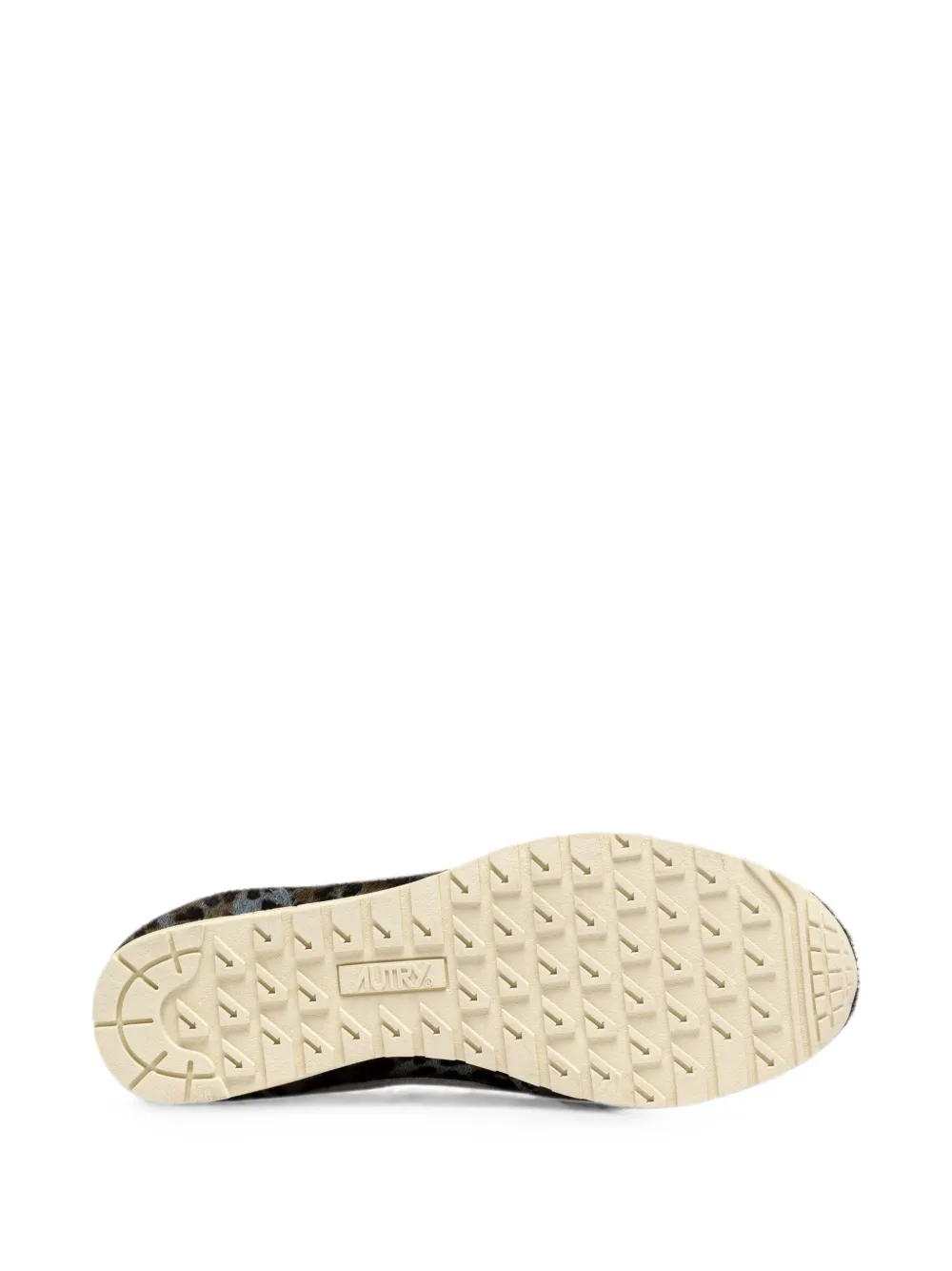 Autry Windspin Low leopard-print pony-hair sneakers Grijs