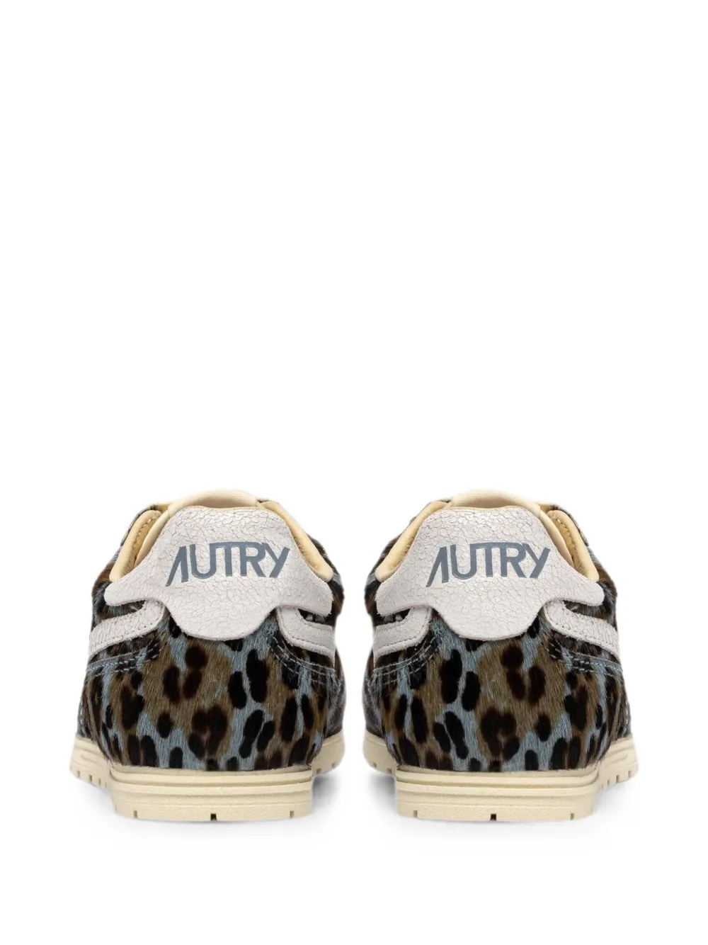 Autry Windspin Low leopard-print pony-hair sneakers Grijs